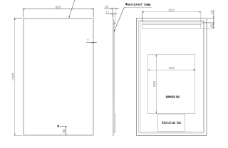 Зеркало с подсветкой Armadi Art Modern 569-GM 60 см сенсорный выключатель антизапотевание оружейная сталь
